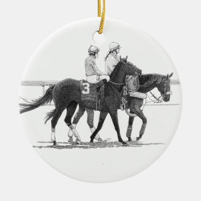Ornement de cheval et de jockey (Devant)
