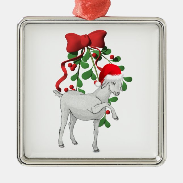 Ornement de chèvre de Mistletoe (Devant)