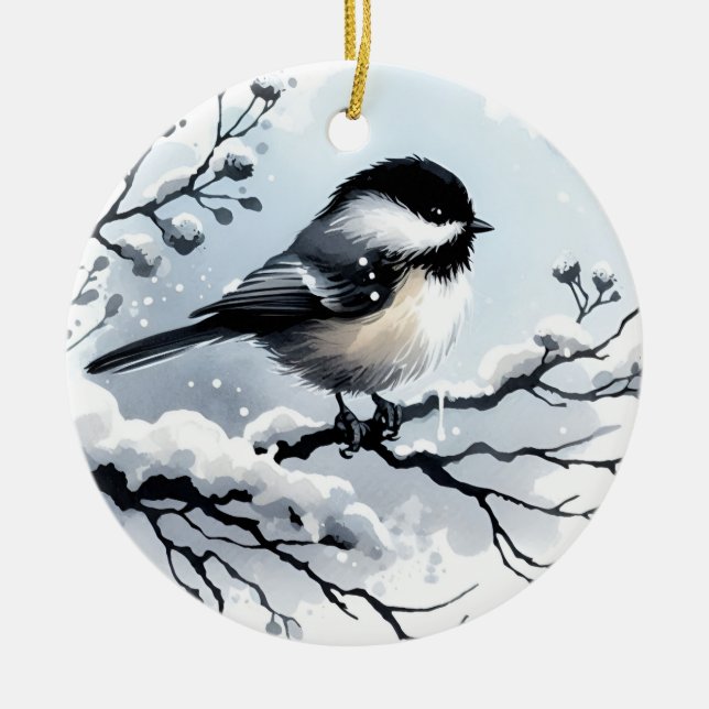 Ornement de chickadee (Devant)