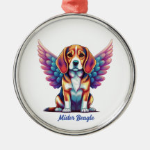 Ornement de chien acrylique mémorial Beagle person