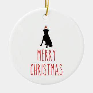 Ornement de chien de boîte de Noël