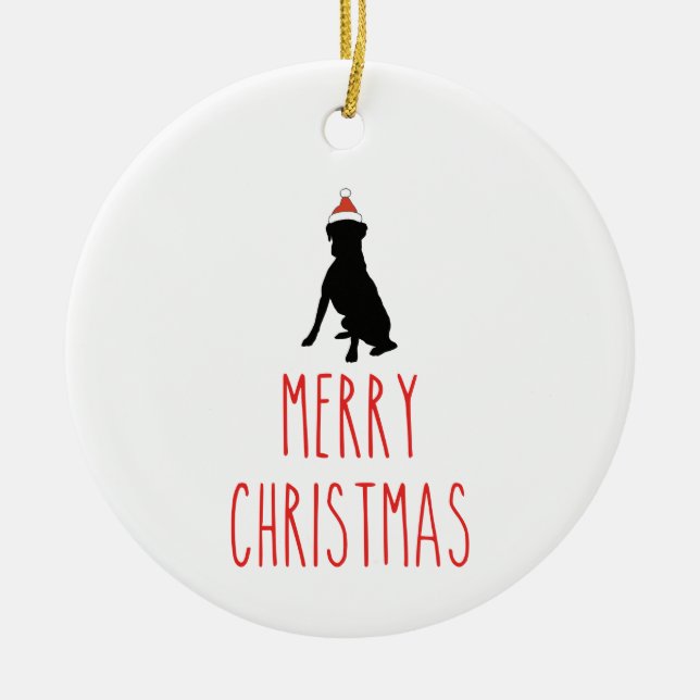 Ornement de chien de boîte de Noël (Devant)