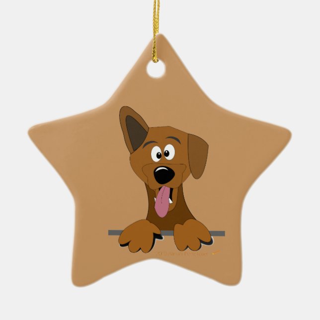 Ornement de chien de la race mélangé par chien (Devant)