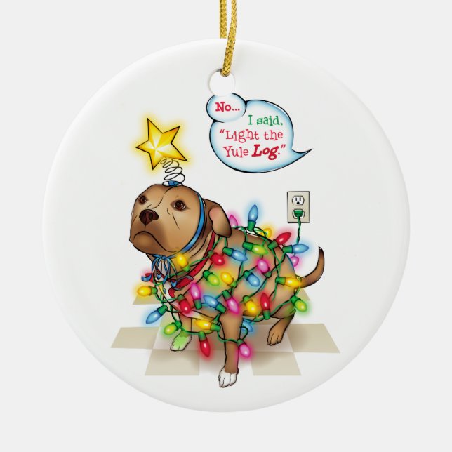 Ornement de chien de Noël (Devant)