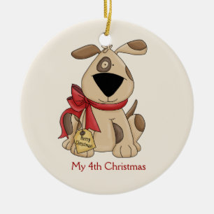 Ornement de chien de Noël pour enfants