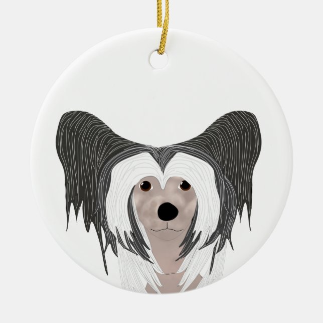 Ornement de chien de race chinoise (Devant)