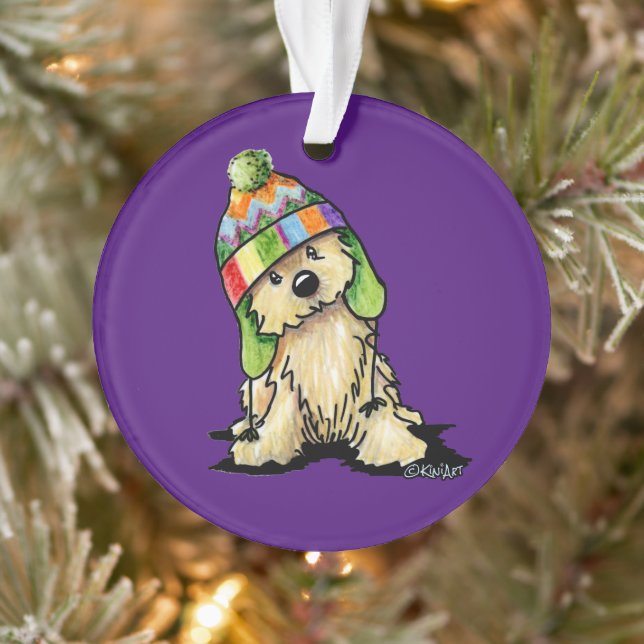 Ornement de chien de Terrier Casquette d'hiver (Arbre)