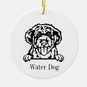 Ornement de chien d'eau portugais