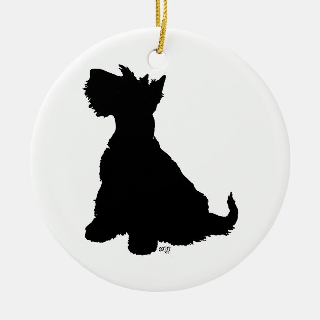 Ornement de chien écossais (Devant)