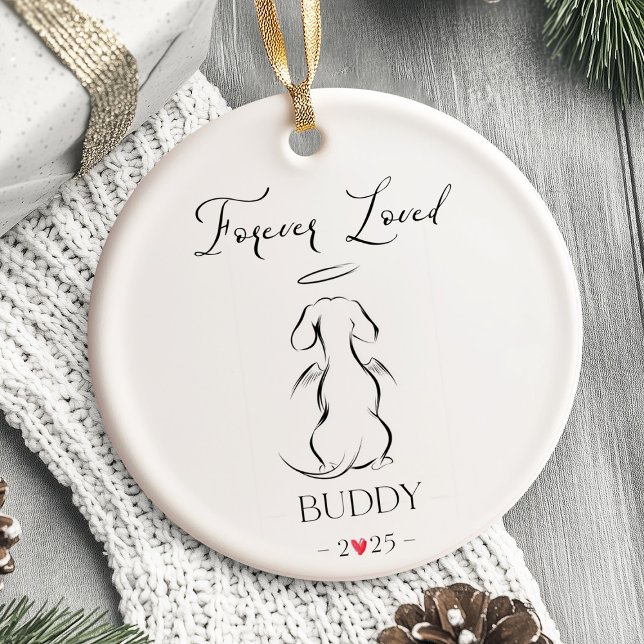 Ornement de chien Memorial animal de compagnie per (Dog Memorial Ornament Personalized - Dog Memorial Gift, Dog Sympathy Gift, Loss of Dog, Pet Loss Gif)