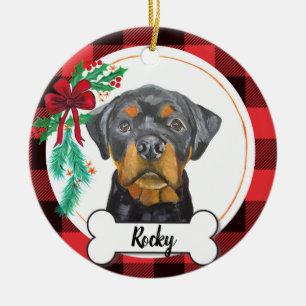 Ornement de chien Rottweiler