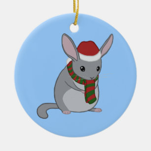 Ornement de chinchilla de Noël