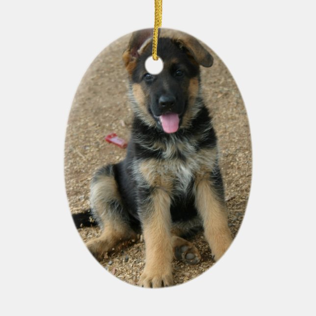 Ornement de chiot de berger allemand (Devant)