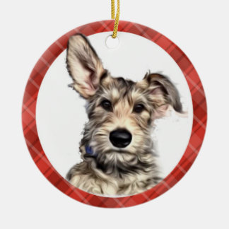 Ornement de chiot de faon avec la poche de cadeau