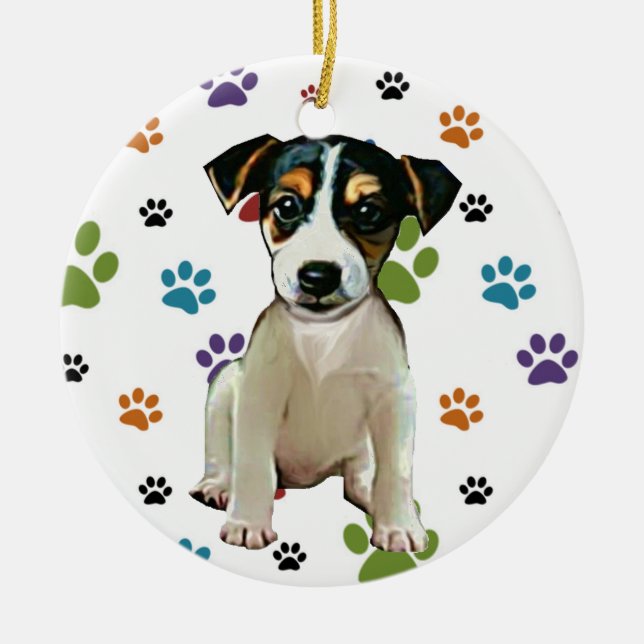 Ornement de chiot de Jack Russell (Devant)