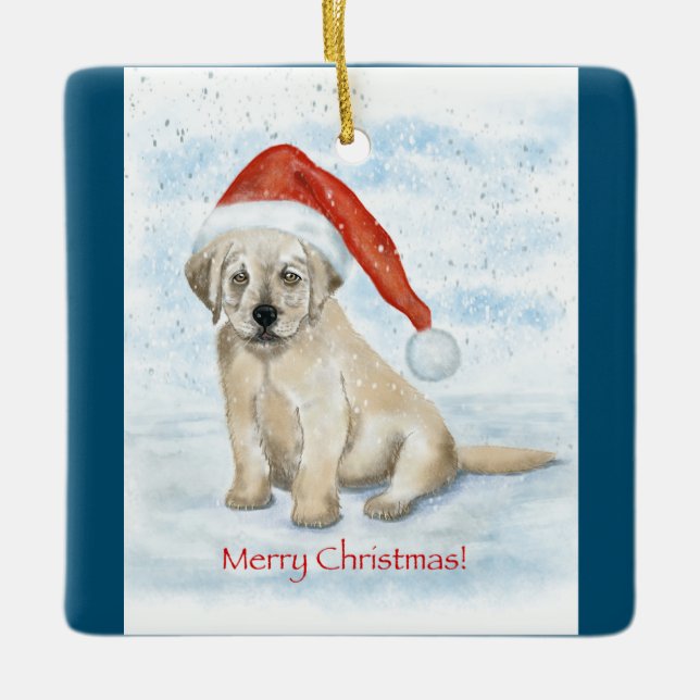 Ornement de chiot de Noël (Devant)