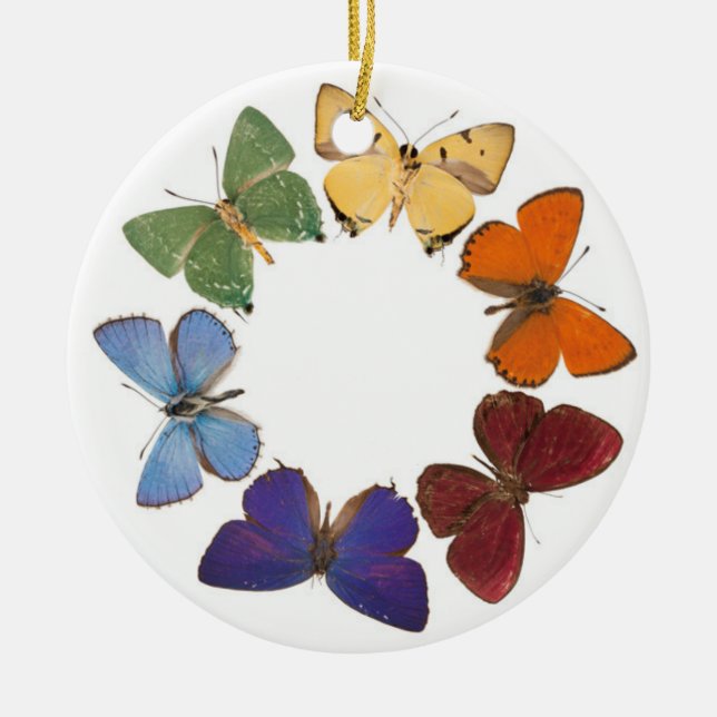 Ornement de Christman avec l'anneau de papillon (Devant)