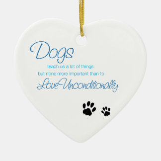 Ornement de citation d'amour de chiens