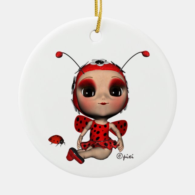Ornement de coccinelle de Noël (Devant)