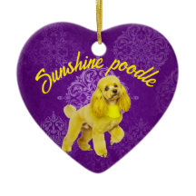 Ornement de coeur de caniche personnalisé - Un cad