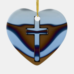 ORNEMENT DE COEUR DE CHROME