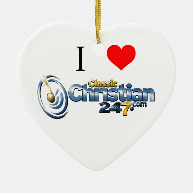 ornement de coeur de ClassicChristian247.com (Devant)