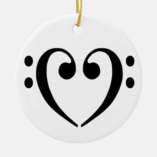 Ornement de coeur de clef basse (Devant)