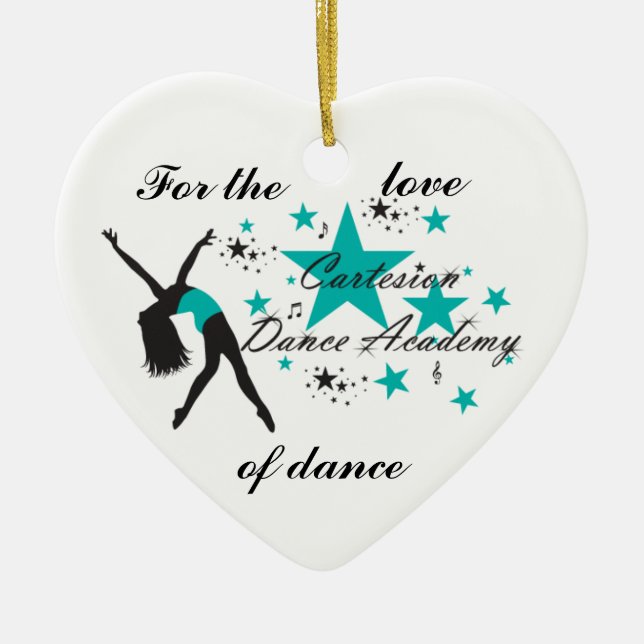 Ornement de coeur de danse de Cartesion (Devant)
