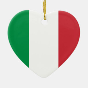 Ornement de coeur de drapeau de l'Italie