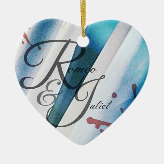 Ornement de coeur de Romeo et de Juliet (Devant)