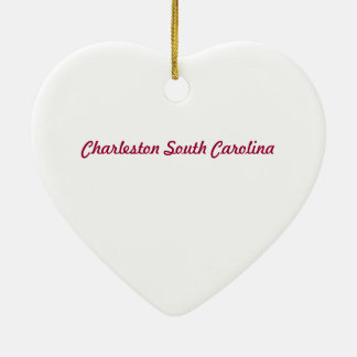 Ornement de coeur de Sc de Charleston