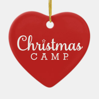 Ornement de coeur du camp de Noël