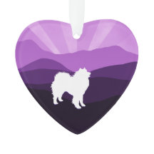 Ornement de coeur en céramique Samoyé; Choix de fo