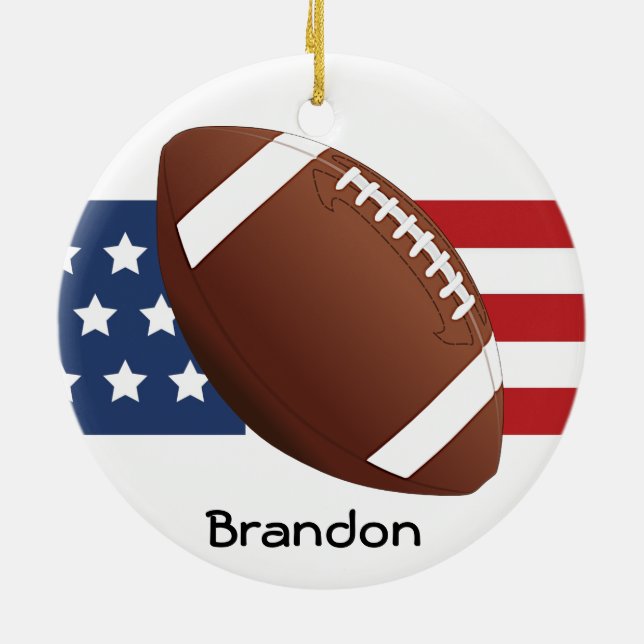 Ornement de conception de football patriotique (Dos)