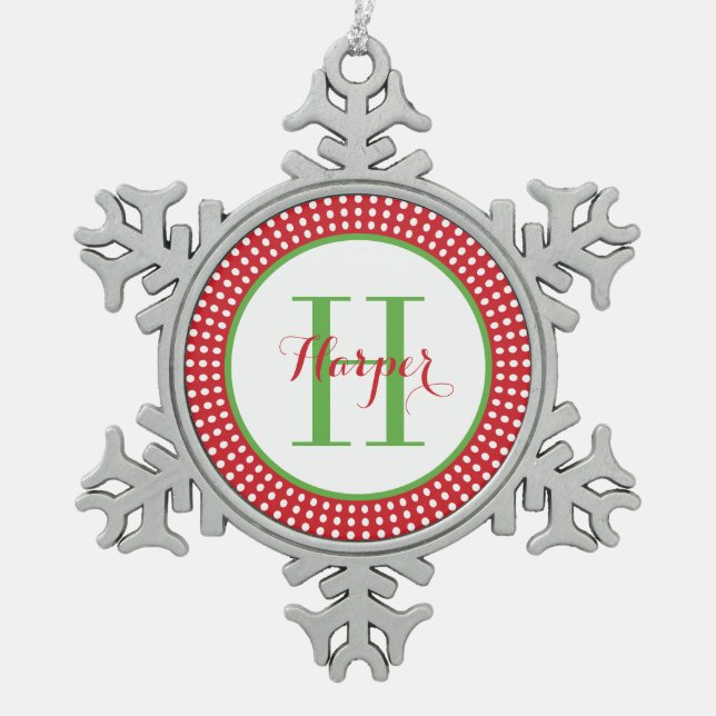 Ornement de conservation de monogrammes personnali (Devant)