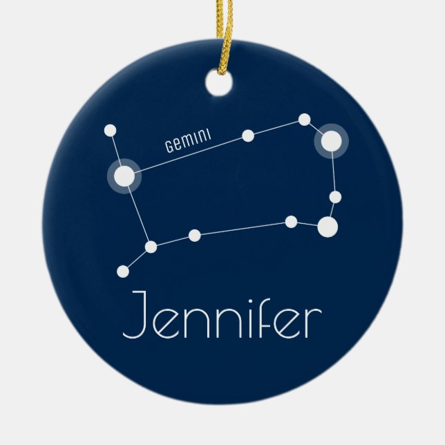 Ornement de constellation de gemini personnalisé (Devant)