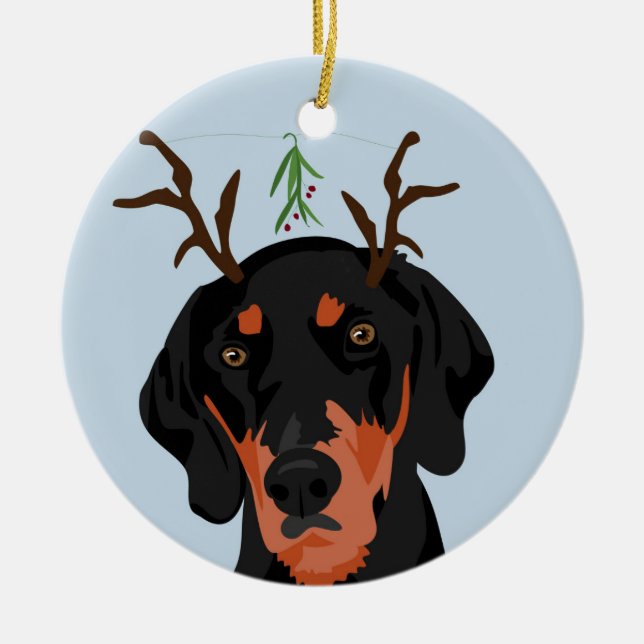 Ornement de Coonhound de gui (Devant)