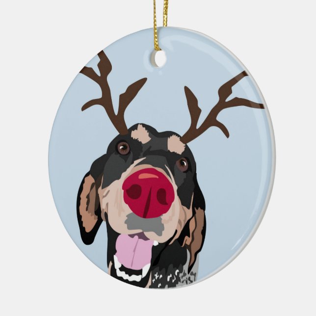 Ornement de Coonhound de Rudolph Bluetick (Gauche)
