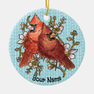 Ornement de couple cardinal