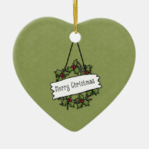 Ornement de couronne de Noël joyeux