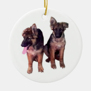 Ornement de coutume de chiots de berger allemand