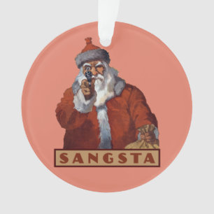 Ornement de coutume de Gangsta Père Noël