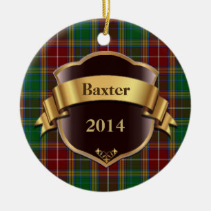 Ornement de coutume de plaid de tartan de Baxter