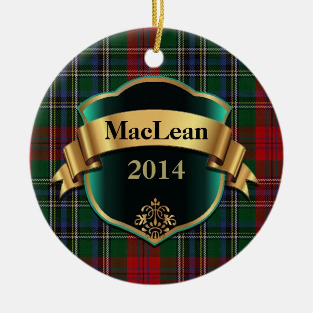 Ornement de coutume de plaid de tartan de MacLean (Devant)