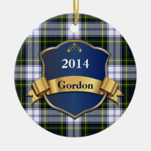Ornement de coutume de plaid de tartan de robe de