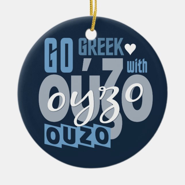 Ornement de coutume d'ouzo (Devant)