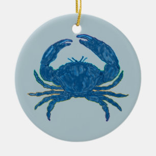 Ornement de crabe bleu