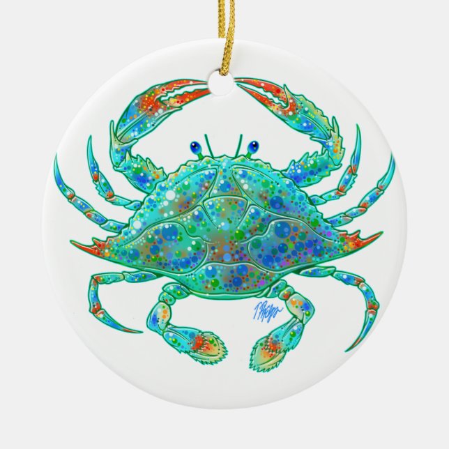 Ornement de crabe bleu (Devant)