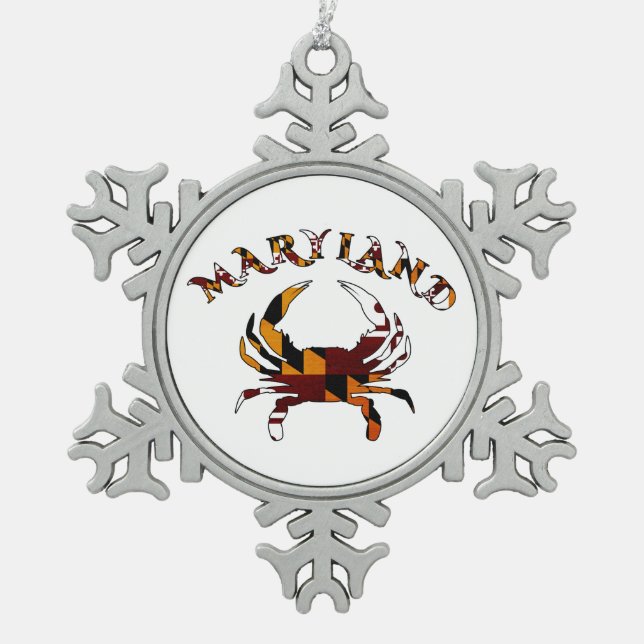 Ornement de crabe de drapeau du Maryland (Devant)