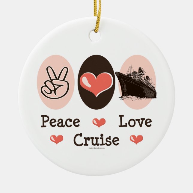 Ornement de croisière d'amour de paix (Devant)
